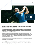 PGA-touren Hotar Med Livstidsavstängning - SVT Sport