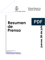 ?? ? Resumen de Prensa 28 de Julio de 2022 Gabinete de Comunicación