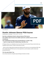 Dustin Johnson Lämnar PGA-touren - SVT Sport