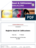 Registro Anual de Calificaciones