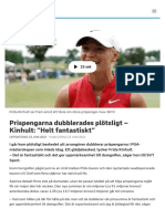 Prispengarna Dubblerades Plötsligt - Kinhult: "Helt Fantastiskt" - SVT Sport