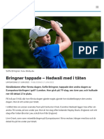 Bringner Tappade - Hedwall Med I Täten - SVT Sport
