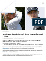 Madelene Sagström Och Anna Nordqvist Med I Täten - SVT Sport