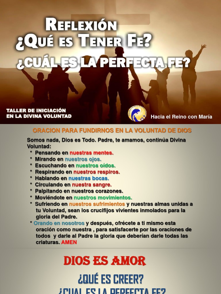 La Perfecta Fe en la Divina Voluntad | PDF | Amor | Dios