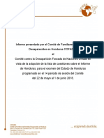 Informe COFADEH sobre desapariciones en Honduras para el Comité de la ONU