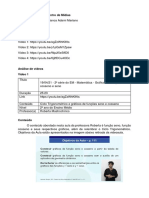 Análise de vídeos sobre funções trigonométricas e Teorema de Tales