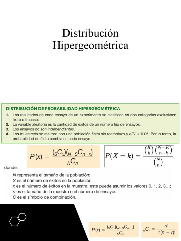 Probabilidad Hipergeométrica | PDF