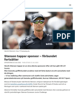 Stenson Tappar Sponsor - Förbundet Fortsätter - SVT Sport