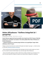 Helen Alfredsson: "Golfens Integritet Är I Gungning" - SVT Sport