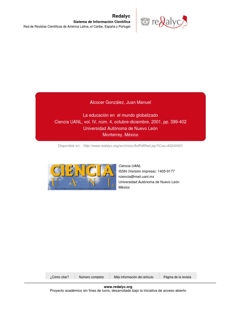 Educación Superior en la Era Globalizada | PDF | Conocimiento ...