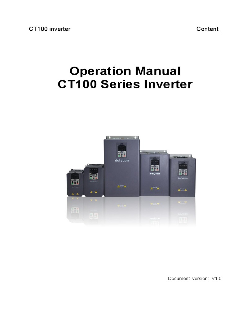 CT100 Inverter Operation Manual | PDF | Power Supply | Power Inverter