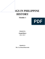 Readings in Philippines History Act. Sheets