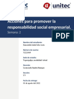 Tarea 2.1 Acciones para Promover La Reponsabilidad Social Empresarial. Esmeralda Lobo - 52221069