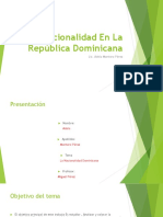 La Nacionalidad en La República Dominicana: Lic. Adela Montero Pérez