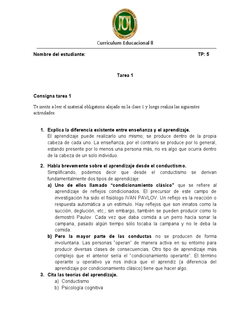 Silvestre Mendez T1 PDF Aprendizaje Constructivismo (filosofía de
