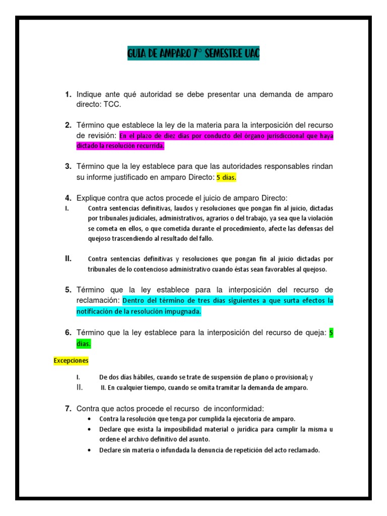 Guía Práctica del Juicio de Amparo | PDF | Caso de ley | Demanda judicial