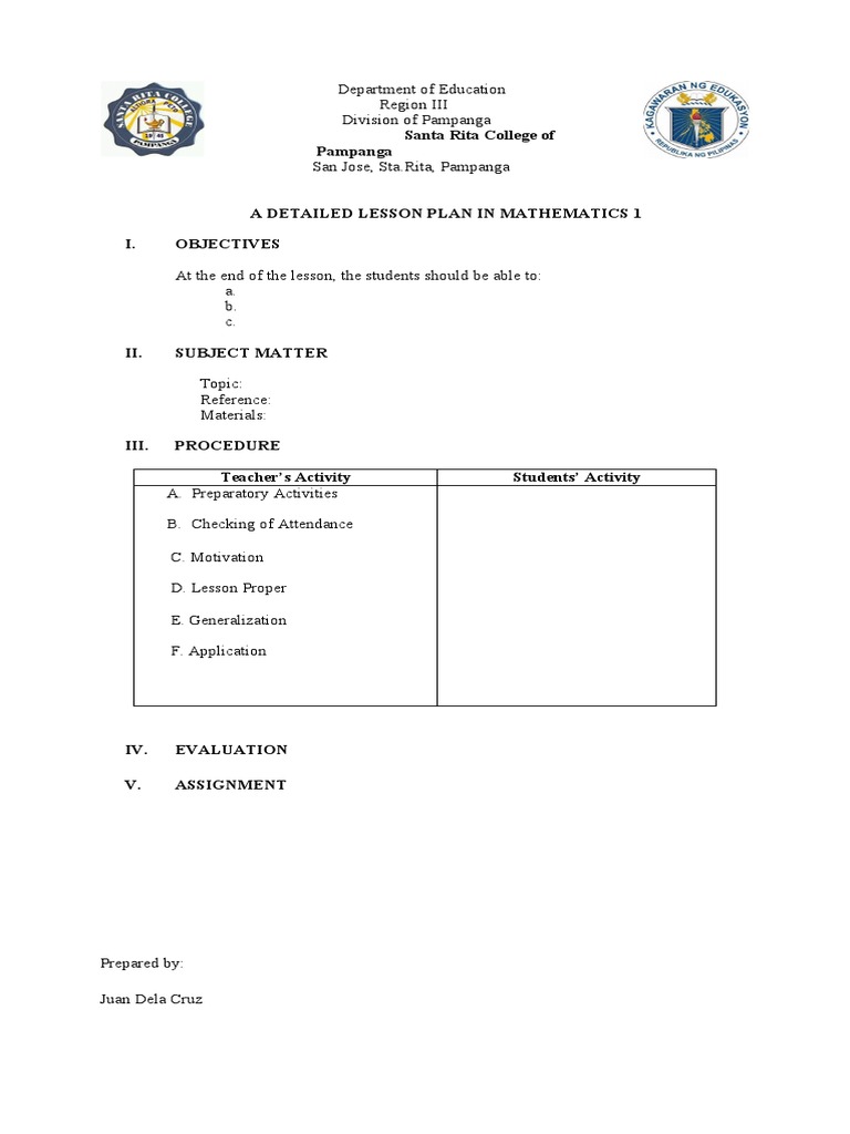Lesson Plan | PDF