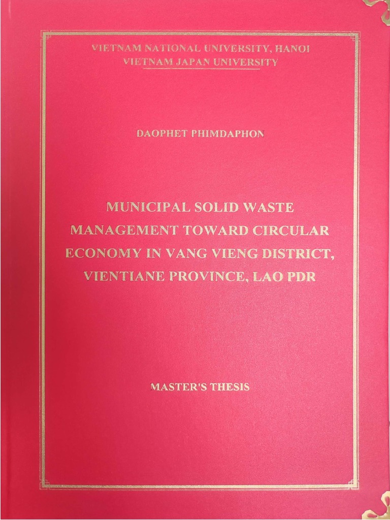 Circular Economy in Vang Vieng Waste Management | PDF | Municipal Solid ...