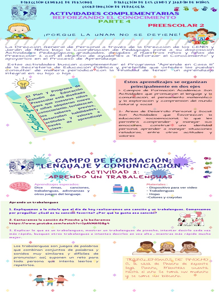 Actividades Pedagógicas para Preescolar 2 | PDF | Artes del Lenguaje y ...