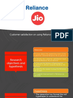 Customer Satisfaction and Preferences for Reliance Jio Service