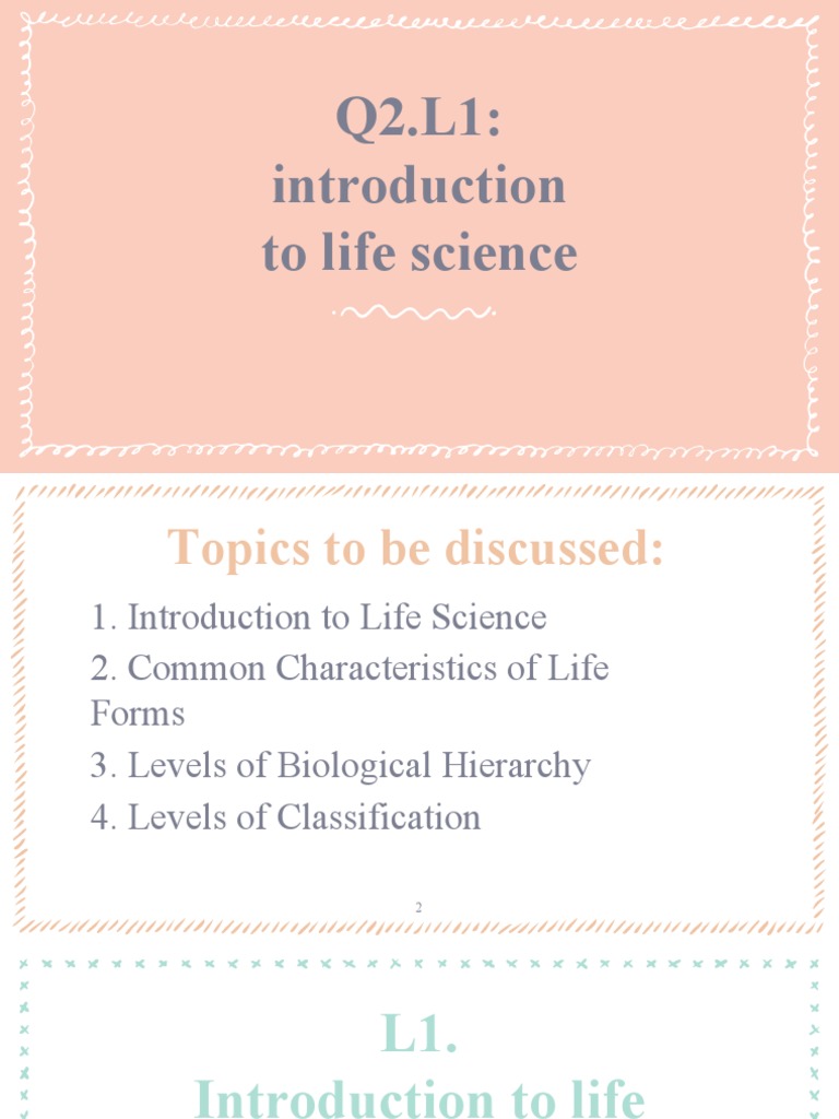 Lesson 1 Introduction To Life Science | PDF | Life | Organisms