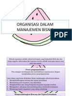 Materi Ke 6 Organisasi Dalam Manajemen Bisnis PDF