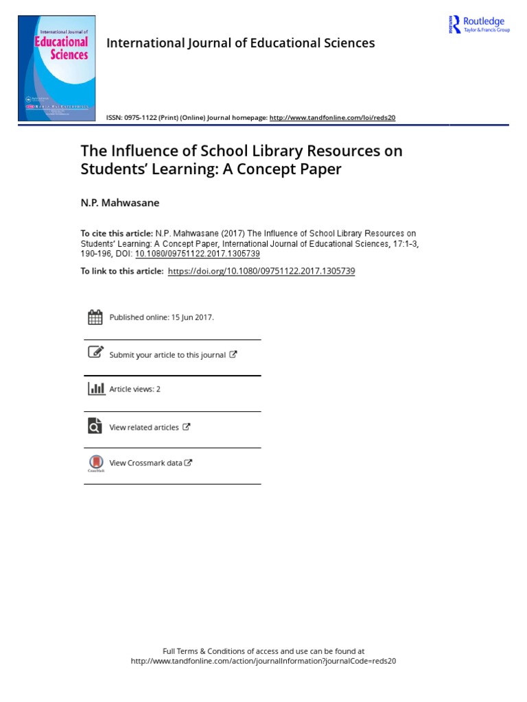 School Library Resources Impact on Learning | PDF | School Library ...