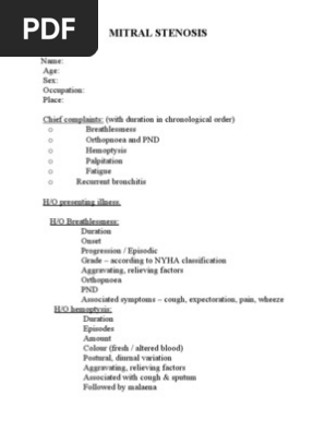Mitral Stenosis Heart Valve Heart