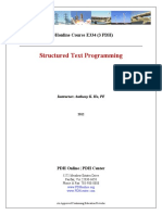 Structured Text Programming: Pdhonline Course E334 (3 PDH)