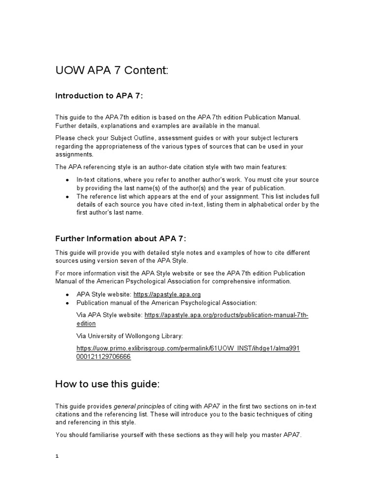 Uow harvard referencing deals