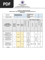 Summative Test in ESP 6 Quarter 1 | PDF