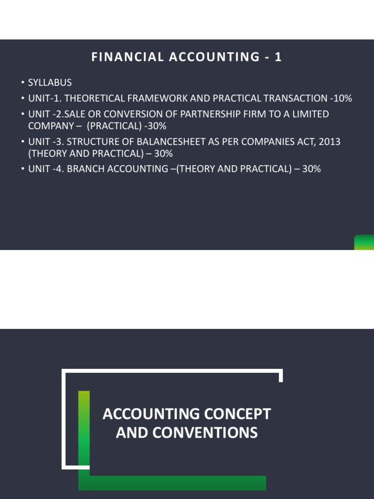 Theoretical Framework of Accounting | PDF | Finance & Money Management