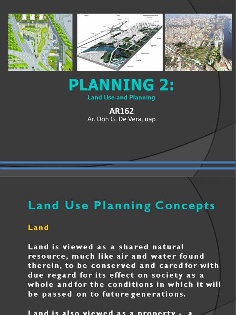 4 P2 Lecture 6 Land Use PDF City Soil