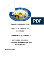 Internship Report on Cooperative Bank of Oromia Babile Branch