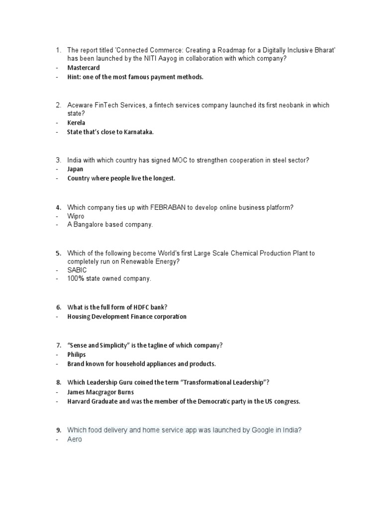 BQ Questions | PDF