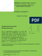 Estadística descriptiva de variables aleatorias