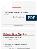 2D Algorithms (Midpoint Circle Algorithm) Computer Graphics