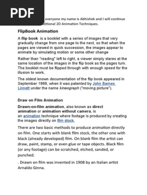 animation ppt script 6th sem