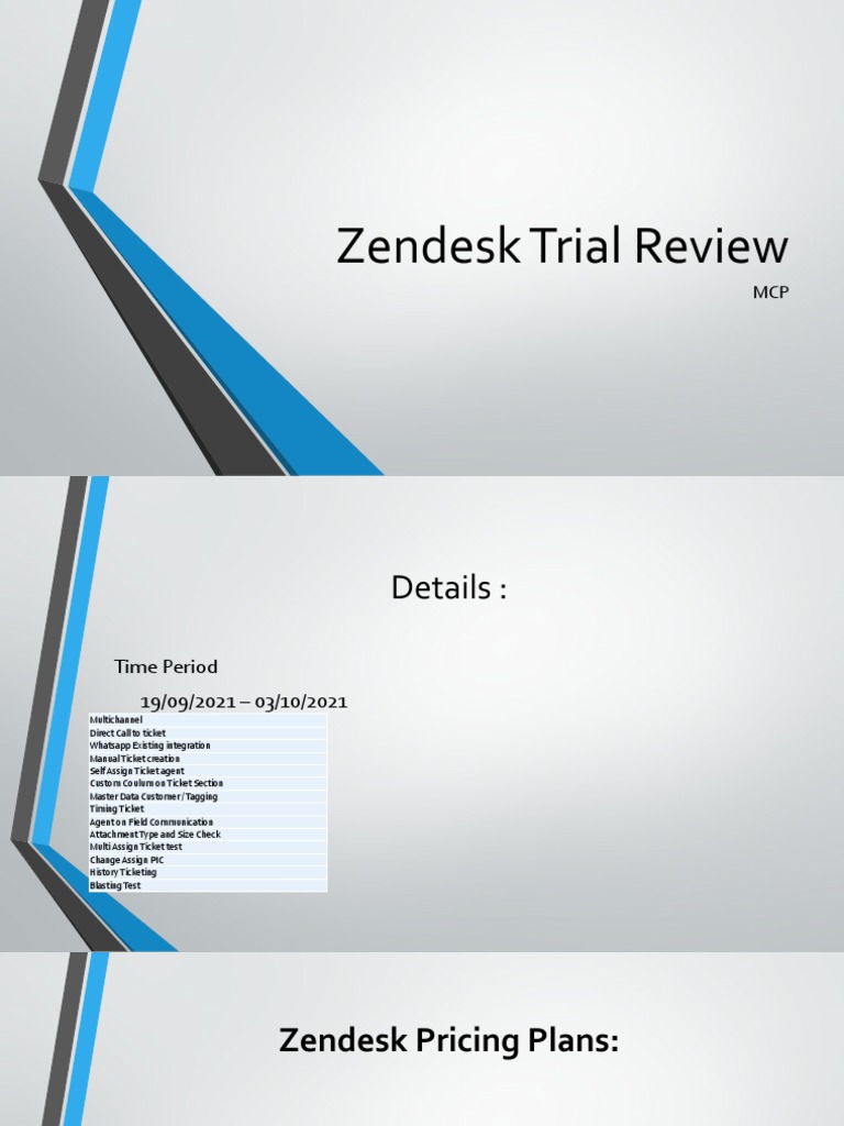 Zendesk Trial Review PDF
