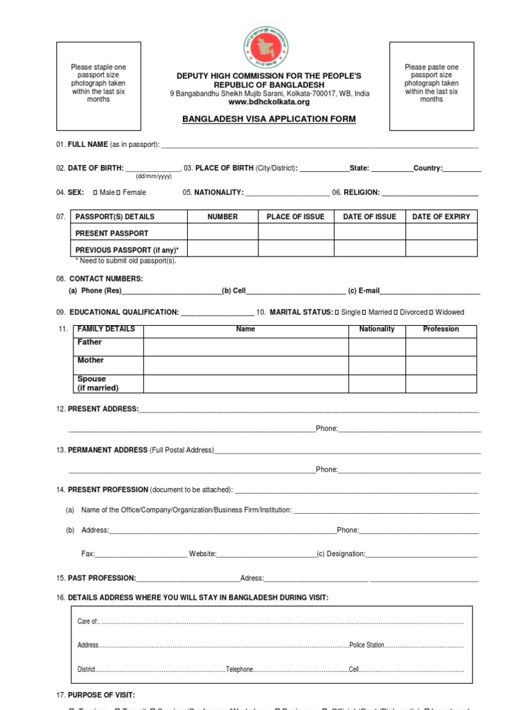 Visa Application Form 111 | Travel Visa | Passport