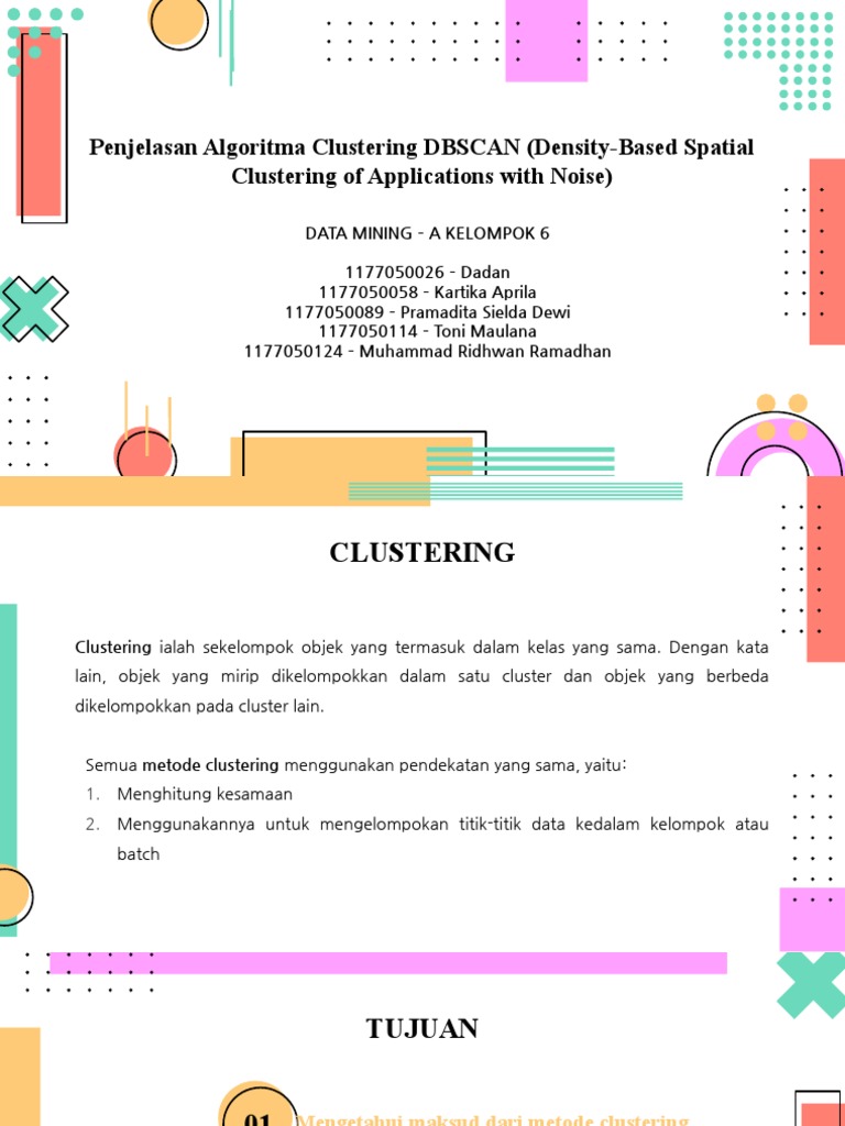 Algoritma Clustering DBSCAN dan Konsepnya | PDF