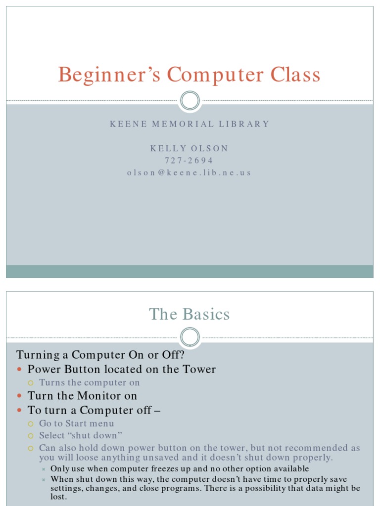 Updated Beginners Computer Class - 201209111835222136 | PDF | Wi Fi ...