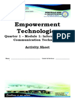 Empowerment Technologies Q1 Module 1 Activity Sheet