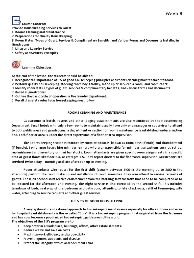 week-8-provide-housekeeping-services-to-guest-pdf-linens-laundry