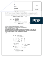 Calculate equilibrium constants from initial and equilibrium concentrations
