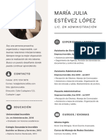 Curriculum Vitae Mujer Moderno y Profesional Con Iconos Gris y Blanco