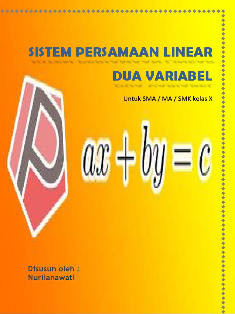 Bahan ajar sistem persamaan linear dua variabel pdf