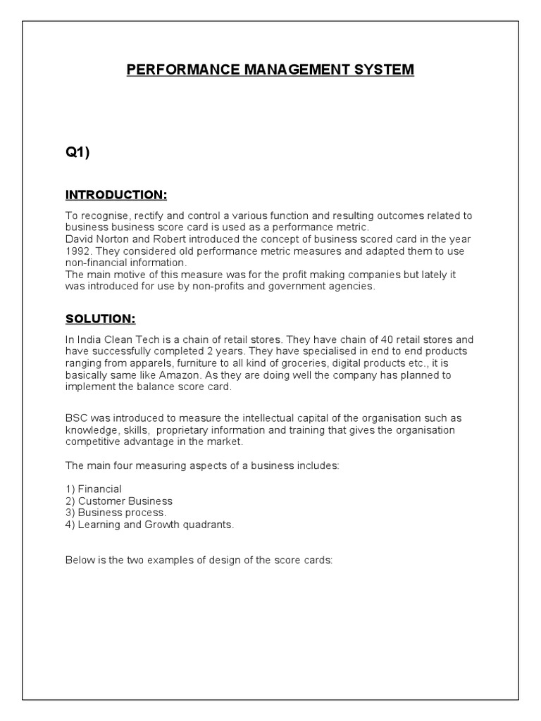 Performance Management System | PDF | Goal | Business