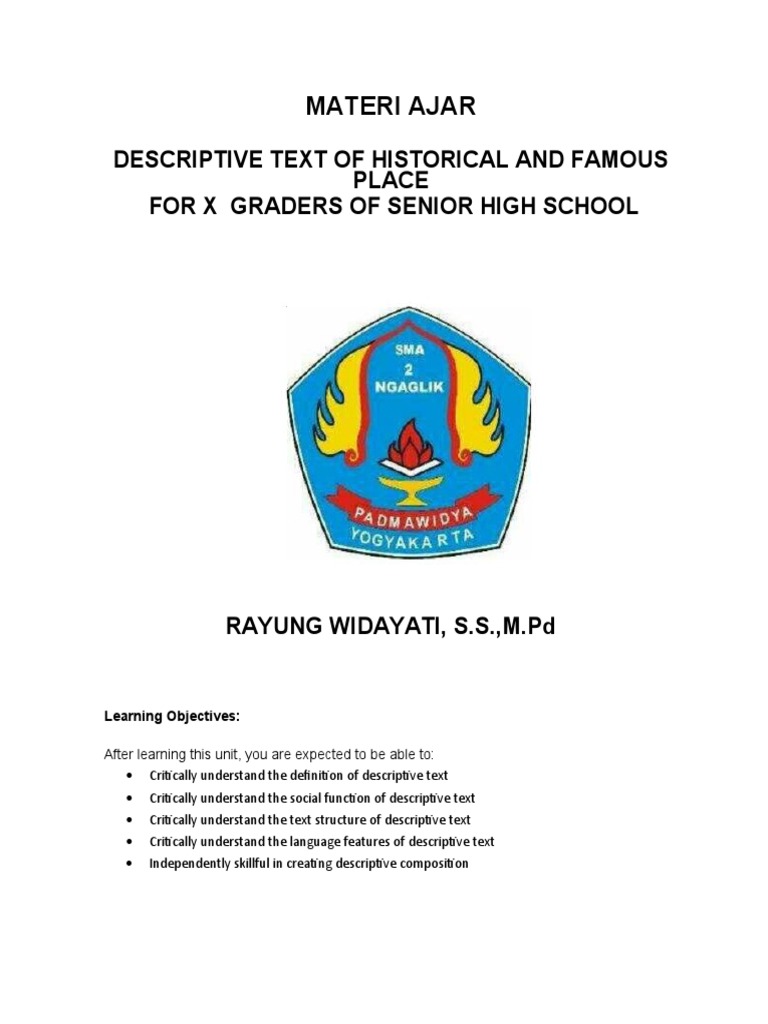 Materi Descriptive Text Kelas Xi