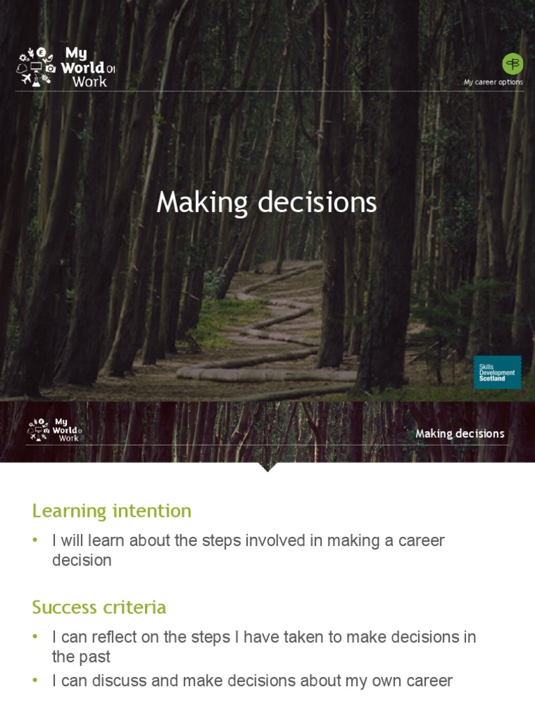 Making Decisions Presentation 1 | PDF | Decision Making | Cognition